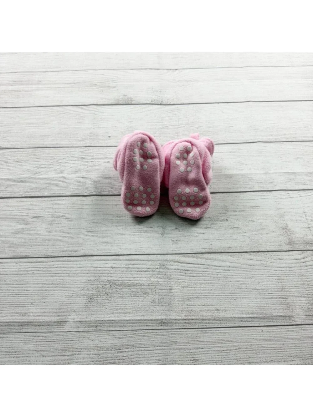 Luvable Friends Pink Fleece Baby Booties XL 18-24 Months